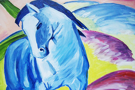 Картина «Синий конь» Франца Марка